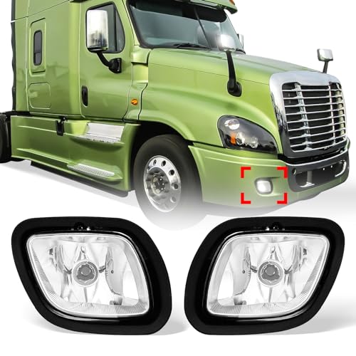 High Soar Fog Light for Freightliner Cascadia (2008-2017) Truck,Front Fog Lamp Assembly Replacement Waterproof Clear for Freightliner Cascadia Driver&Passenger Left&Right Universal Side (A Pair) - Image 1