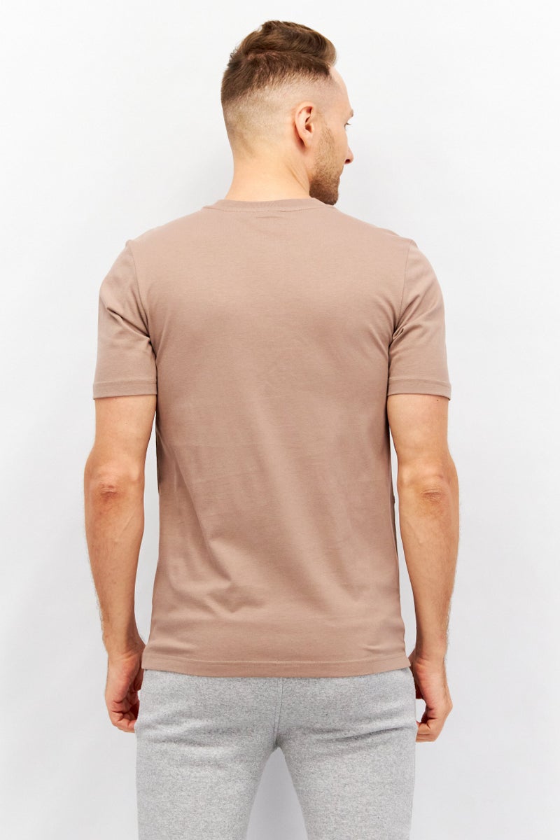 adidas Originals Men Sportswear Fit Brand Logo Short Sleeve Training T-Shirt, Brown  - Image 2
