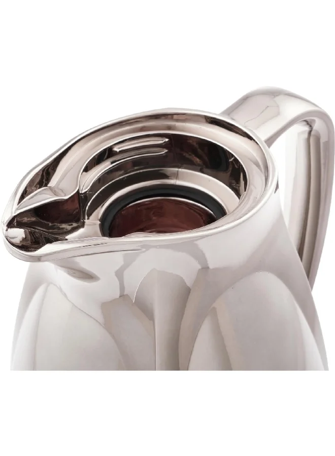 Valk Double Wall Glass Anti-Leakage Wide Mouth Vacuum Flask Chrome 1.5 L 04-373