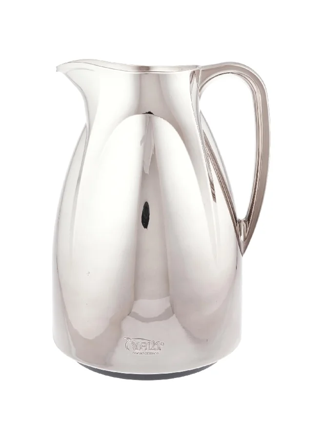 Valk Double Wall Glass Anti-Leakage Wide Mouth Vacuum Flask Chrome 1.5 L 04-373