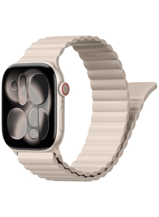 Magnetic Sport Bands for Apple Watch Band  42mm 44mm 45mm 46mm iWatch bands for Women Men,Silicone Loop Strap Wristband for Apple Watch Series 11 10 9 8 7 6 5 4 3 SE 3/2nd Ultra/3/2 49mm - Image 1