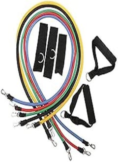 Generic 11pcs Latex Resistance Bands Fitness Exercise Tube Rope Set Yoga Workout Pull up Assist Band Resistance Unisex Body Stretch Powerlifting Band - 2724973484343