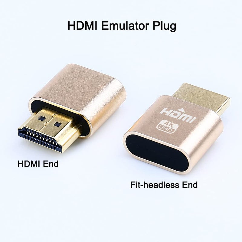 DTECH 4K HDMI Dummy Plug Display Emulator Headless Ghost Adapter Compatible with Windows Mac OSX Linux Support 4kx2k 2160P 1080p for Computer Desktop (fit-Headless, 5 Pack) - Image 4