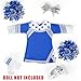 ARTST Cheer Uniform Doll Outfit18 inch Doll Clothes Accessories SetClothing Pom PomsShoesSocks and HairbowValentines Sport Gifts for Girls Age 6NO Doll - Image 4
