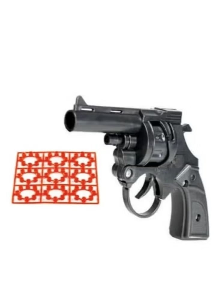 Toy gun with pack of disc ring Click cap