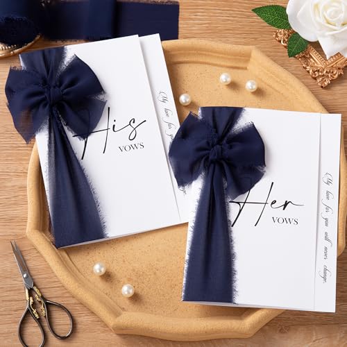 DORIS HOME Dark Navy Chiffon Ribbon for Flower Bouquet, 2" x21Yd Fabric Ribbon for Gift Wrapping, Handmade Frayed Ribbon for Wedding/Christmas Decorations - Image 4