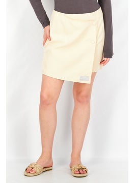 PUBLIC DESIRE Women Solid Mini Skirt, Beige  - Image 1