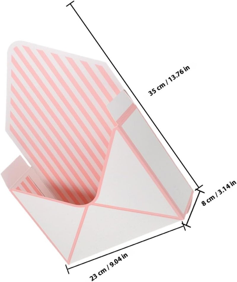 Long lasting universal build ABOOFAN 4pcs Floral Bouquet Packaging Boxes Flower Wrapping Paper Envelopes White and Pink Stripe Foldable Cardboard Boxes for Wedding Mother's Day Party Arrangements Classic trendy design picks Priority based order prep Hanging space save Market mainstream color picks Easy assemble alternatives Storage transit efficiency build Multi-category warehouse equip All region coverage All preference matching build Long term use design Anti topple design Trendy budget practical design Different assemble options Changing environment compatible Precision made All item simple matching build Compact design Odor free color Assorted color options Easy hand assemble compatible Remote area delivery Heavy load resistant Salt resistant coating Market popular practical build - Image 2