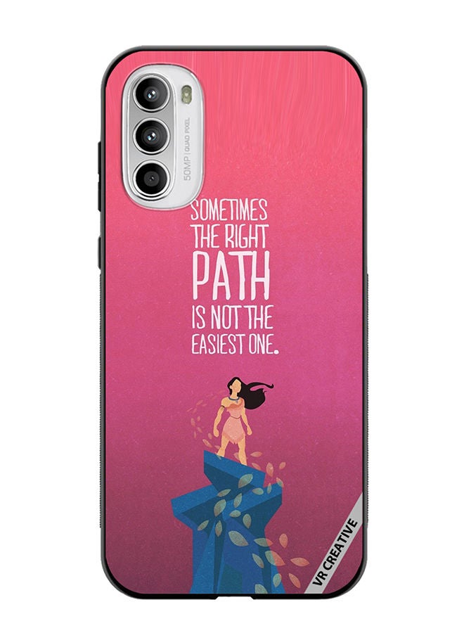 VR CREATIVE Protective Case Cover For Motorola Moto G82 Sometimes The Right Path Design Multicolour - Image 1