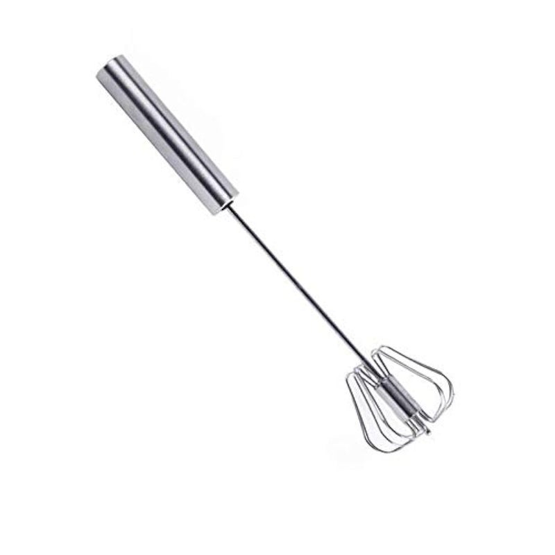 Xieifuxixxxddq Egg Beater, Whisk Manual Stainless Steel Egg Beater Milk Blend Kitchen Utensils Semi-automatic Egg Beater Coffee Milk Manual Hand Mixer (Size : Small)
