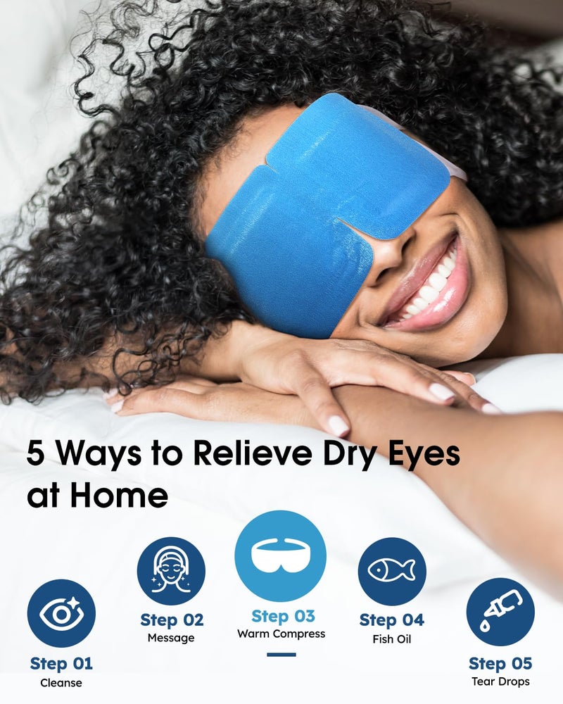 ProCIV 20 Packs Steam Eye Masks for Dry Eyes, Warm Compress Relief for Eye Fatigue & Puffiness, Sleep Heated Eye Mask, Disposable Travel Essentials, Spa Relaxation Gift Women, Party Favors Adults, Blueberry - Image 4