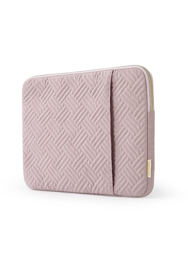 BAGSMART BAGSMART Laptop Sleeve Bag Compatible with MacBook Air/Pro, 13-13.3 inch Notebook, Compatible with MacBook Pro 14 Inch, MacBook Air M2 Sleeve 13 Inch, Repellent Protective Case with Pocket, Pink  - Image 1