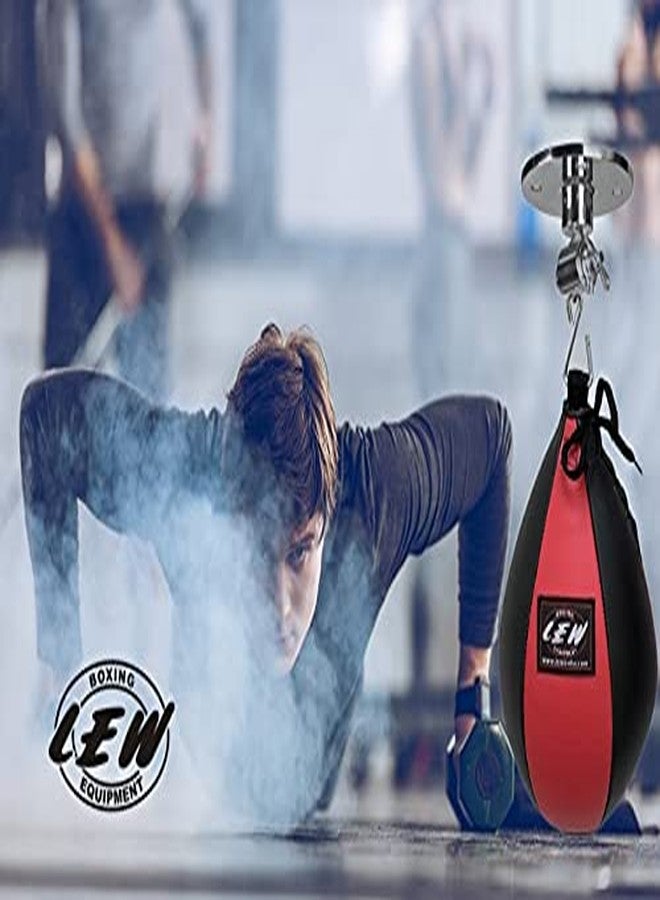 LEW Red/Black Durahide Leather Speed Bag with Swivel - Image 4