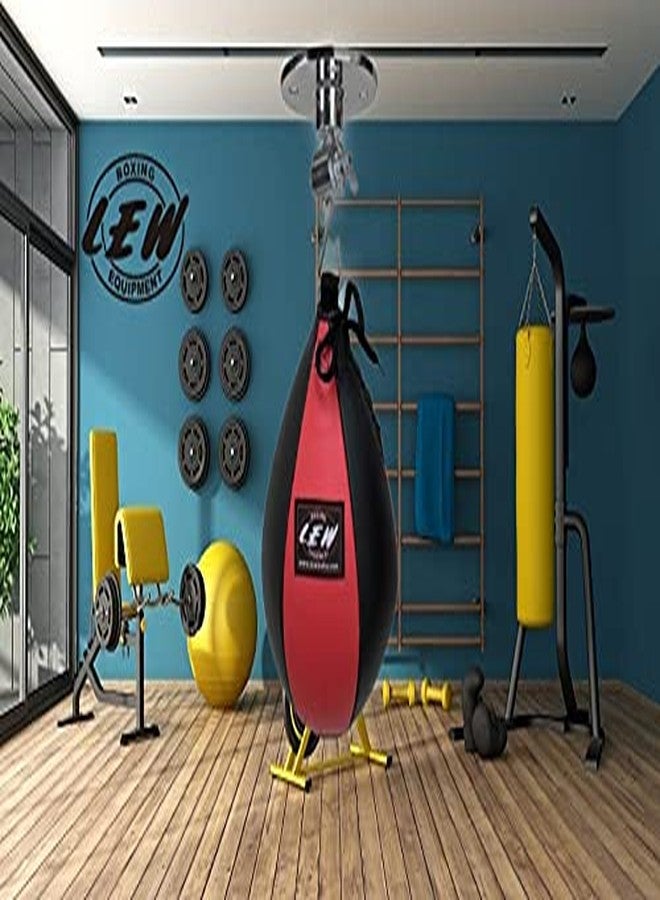 LEW Red/Black Durahide Leather Speed Bag with Swivel - Image 5