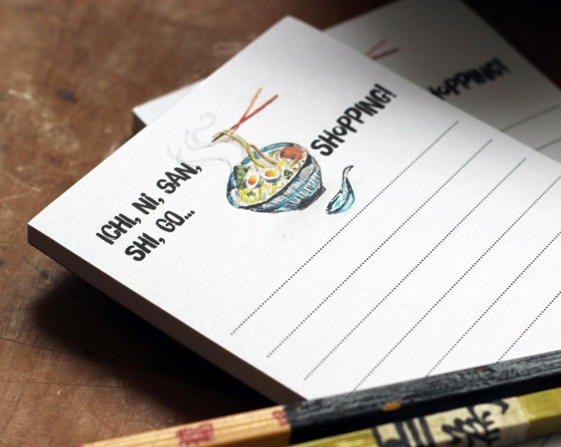 Nancy Nikko JAPANESE THEMED SHOPPING LIST Refrigerator Notepads - Set of 2 Pads - MADE IN THE USA - Image 2