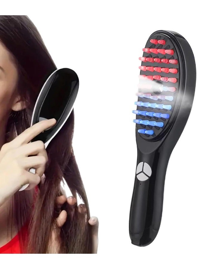 2-in-1 Electric Scalp Massage Brush and Applicator Bottle, 3 Modes Vibration Massage Comb, Scalp Massager with Red and Blue Light for Scalp Care - Image 1