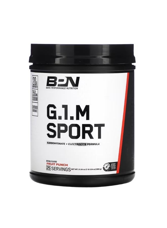 Bare Performance Nutrition G.1.M Sport Fruit Punch 1 lb 605 g - Image 1