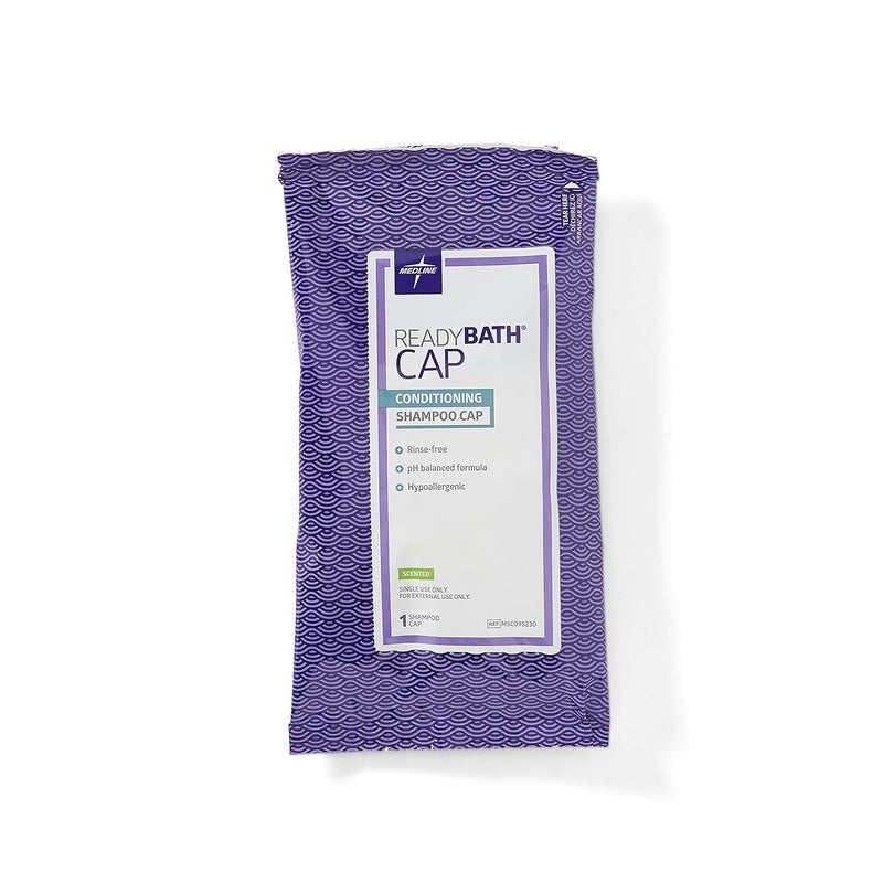 Medline Medline ReadyBath Scented RinseFree Shampoo Cap with Conditioner 30 Count