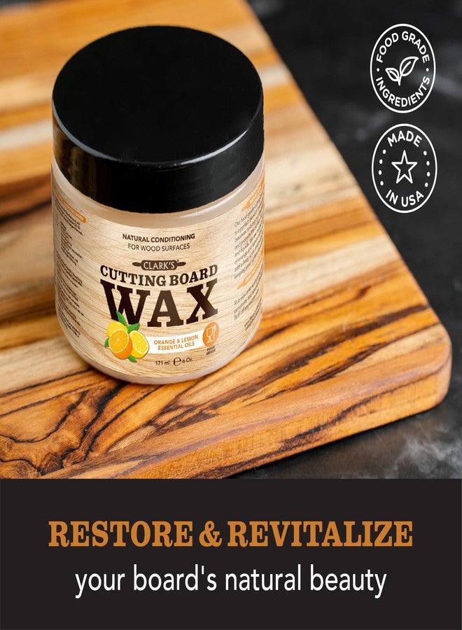 CLARK'S Cutting Board Oil (12oz), Wood Wax (6oz) and Cleaner (12oz) Set – Food-Grade Mineral Oil for Wood Cutting Board - Scented with Orange & Lemon Essential Oils - Made in USA - Image 4