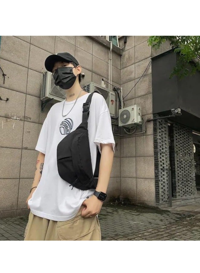 زوبا شنطه كروس ووسط حريمي ورجالي - عملية و مريحه و خفيفه - حريه في الحركه -- أسود 3 سوستة - Image 3