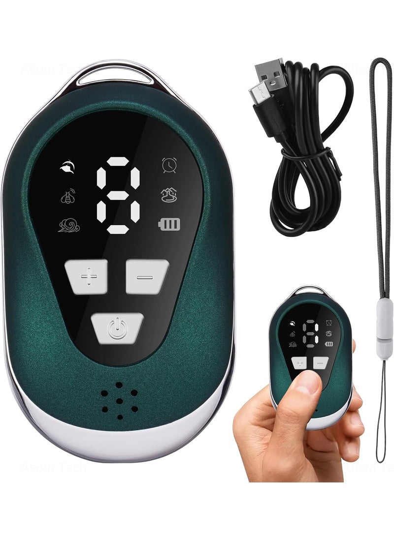 Tomorotec Tomorotec Handheld Sleep Aid Device, Stress Reduction and Mind Relaxation with 4 Soothing Scene Sounds & 9 Intensity Levels, Enhances Sleep Quality and Portable for Sports, Walking, Relaxation (Green) 