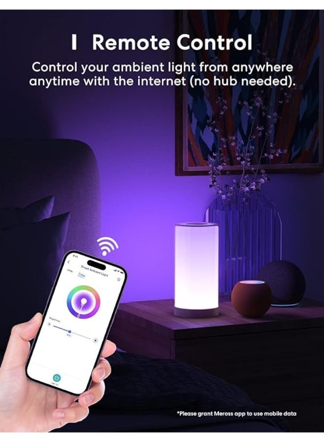 meross Smart Lamp Bedside, WiFi Lamp Support Apple HomeKit Alexa - Image 4