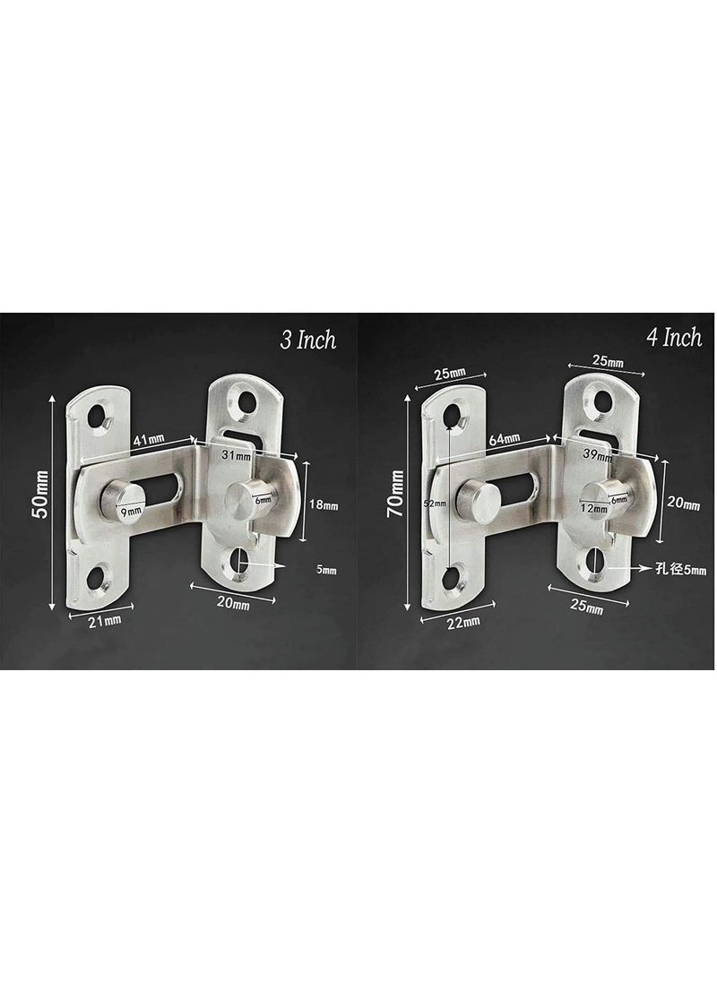 DIY Crafts DIY Crafts CTDIYHI56227 44259 Inch 90 Degree Right Angle Door Latch Hasp Bending Latch Barrel Bolt with Screws for  - Image 2