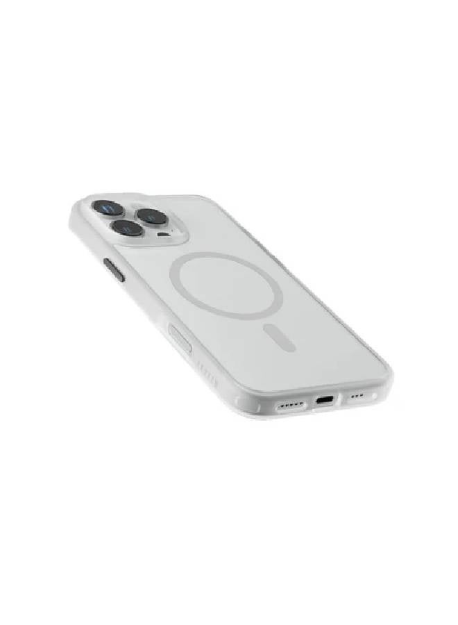 ليفيلو جراب Levelo MagSafe Grip لهاتف iPhone 16 Pro Max - أبيض/شفاف - Image 2