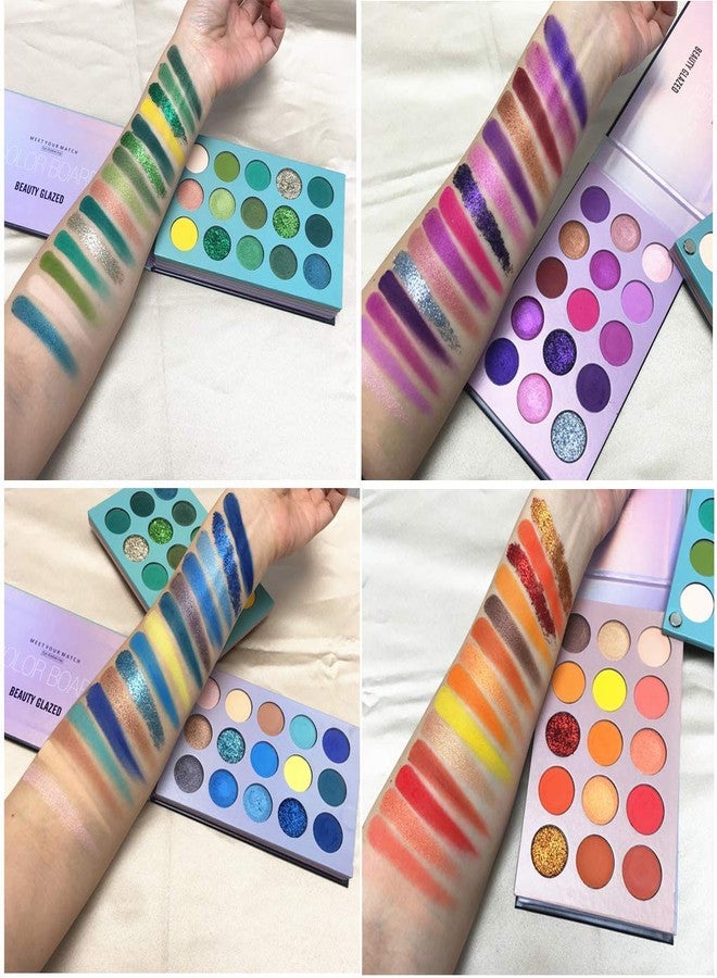 THR3E STROKES BEAYTYGLAZE Color Board Eyeshadow Palette EyesShadow 60 Color Makeup Palette Highlighters High Pigmented Professional EyeShadow Mattes and Shimmers Long-Lasting Blendable Waterproof - Image 2