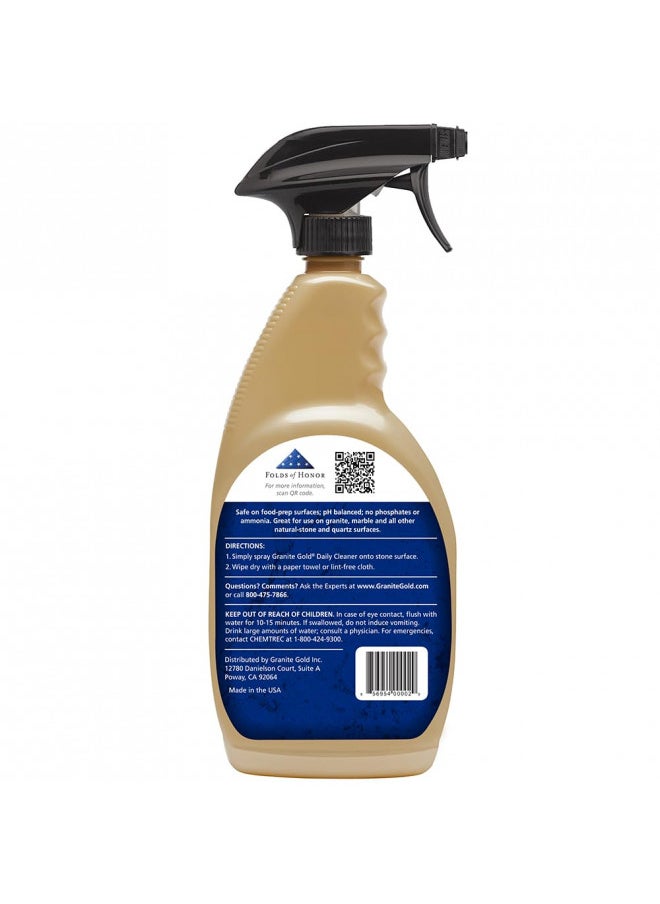 GRANITE GOLD - Granite Gold Daily Cleaner Streak-Free Cleaning for Granite, Marble, Travertine, Quartz, Natural Stone Countertops, and Floors, 24 Fluid Ounces, 1-Pack, Fl Oz - Image 1