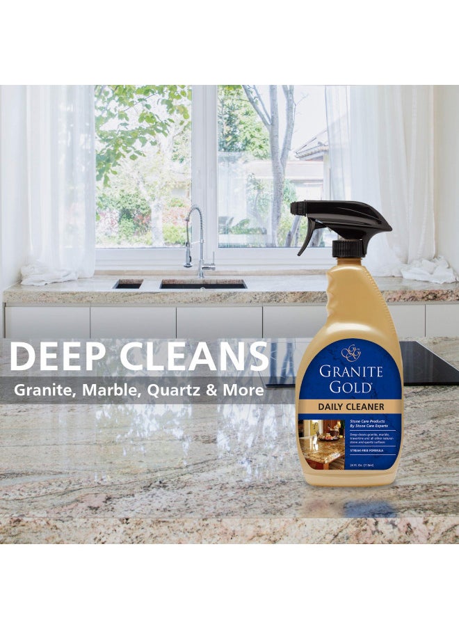 GRANITE GOLD - Granite Gold Daily Cleaner Streak-Free Cleaning for Granite, Marble, Travertine, Quartz, Natural Stone Countertops, and Floors, 24 Fluid Ounces, 1-Pack, Fl Oz - Image 1