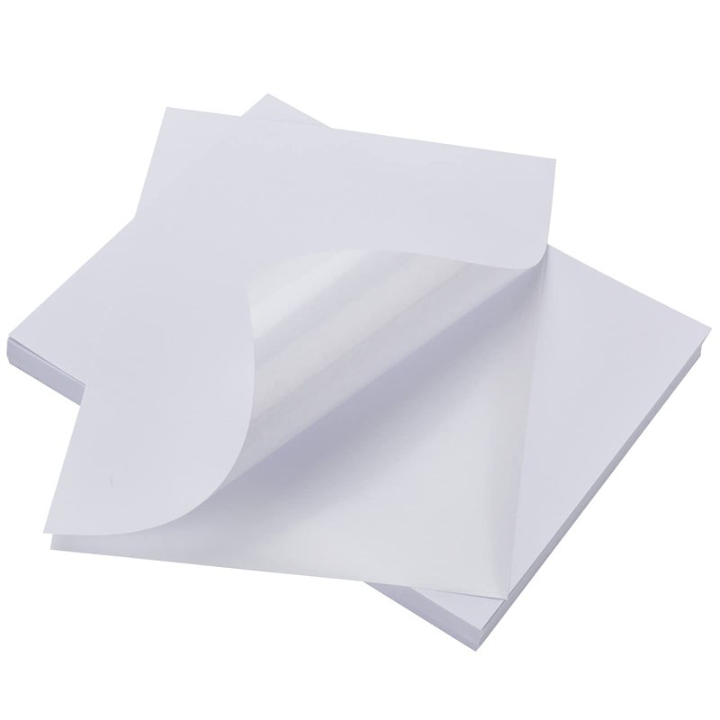 LabelMore 100 Sheets, Printable Sticker Paper, 8.5" x 11" Sticker Printer Paper Sheet for Laser & Inkjet Printers - Image 2