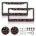 DGDRHZ Anime License Plate FramesAnime Car Accessories for Women and Men Cute Soot Sprites License Plate HolderAluminum License Plate Frame Fits Standard US Vehicles Size 122 x 6 Inch Black 012pcs - Image 2