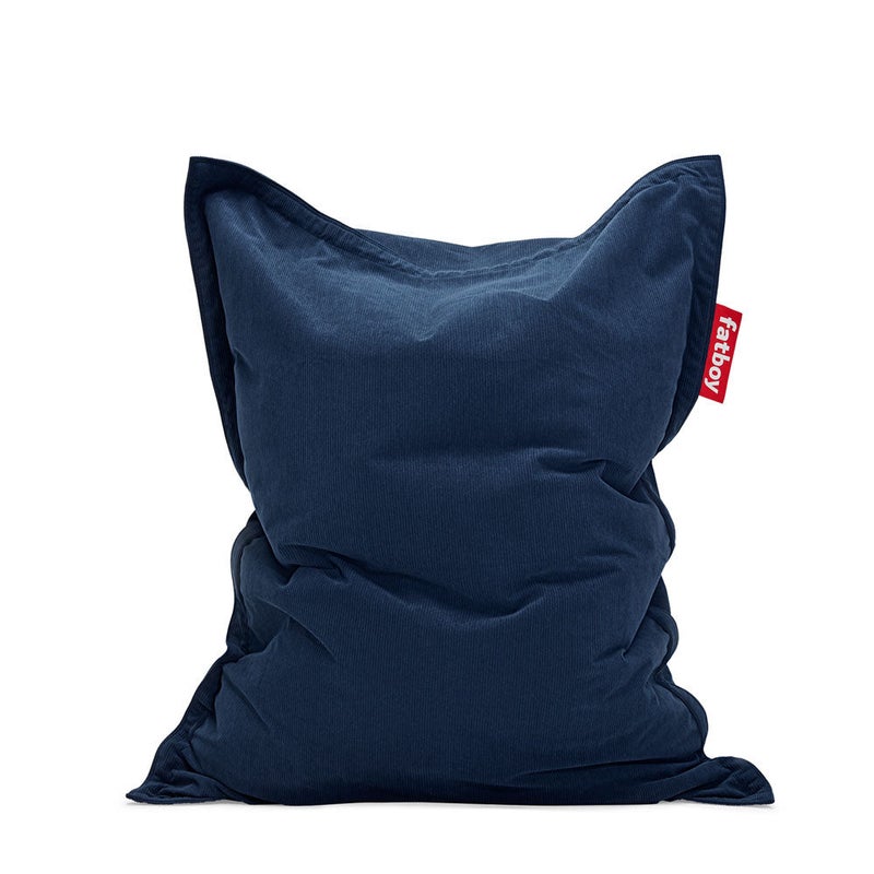 Fatboy Original Slim Recycled Cord Bean Bag | Super soft | Sustainable & eco friendly | Indoor use | 100% recycled PET | Recycled EPS | luxury and sustainability | 155 x 120 cm - Deep Blue - Image 1