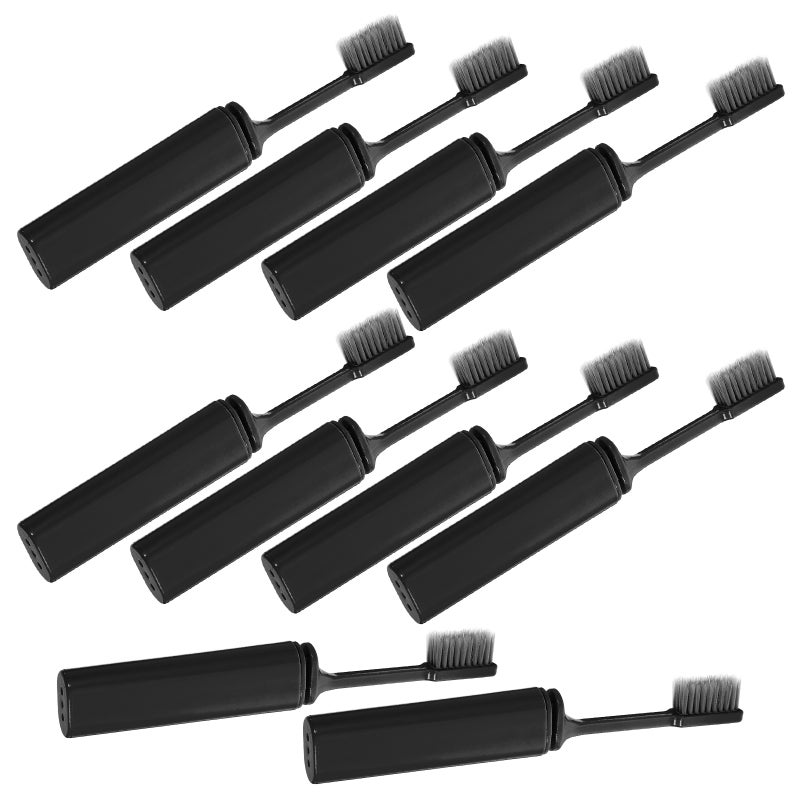 10Pcs Portable Folding Toothbrush Compact Toothbrush Toothbrush Holder Case Toothbrush Cup for School Camping Business Trip Vacation - Image 3