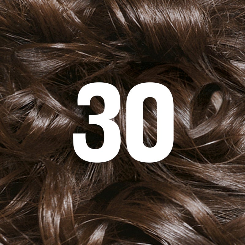 Revlon ريفلون كولور سيلك مع مركب إصلاح الروابط، لون شعر بني دائم، تغطية 100% للشيب، صبغة شعر خالية من الأمونيا، كيراتين نباتي، 30 بني داكن (عبوة من 3) - Image 2