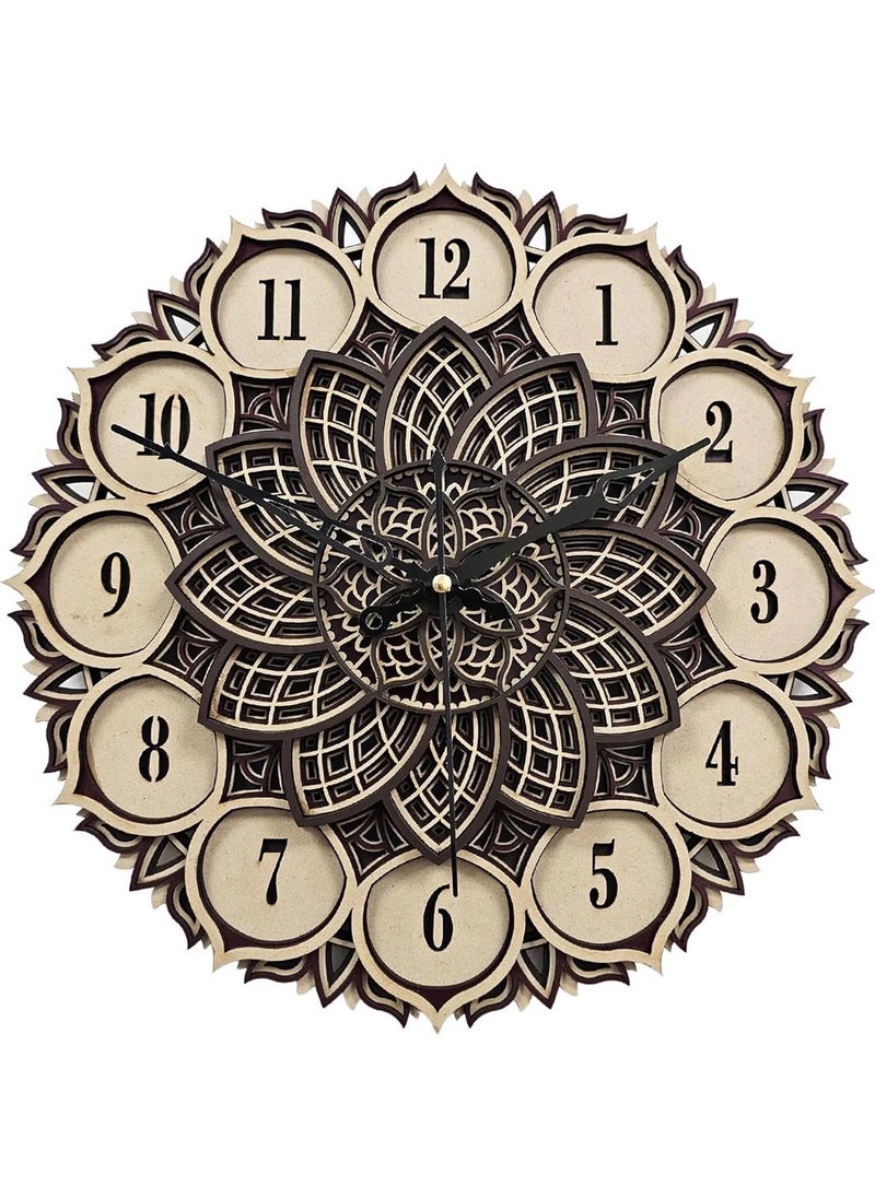 POSHIO® Mandala Art Wall Clock- Big Size (18 x 18 inches), Multilayered Wooden Structure - pzsku/Z187564FB768D7DBA6BC6Z/45/_/1722922181/ec5d5b1b-2279-4903-8606-057f83875a47