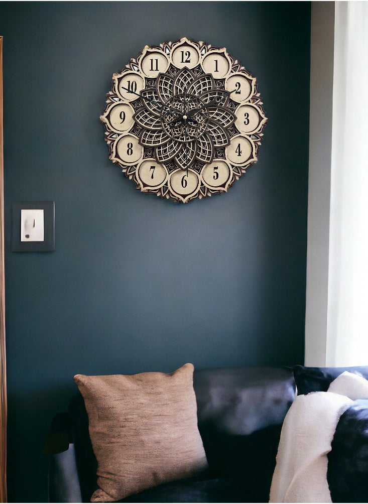 POSHIO® Mandala Art Wall Clock- Big Size (18 x 18 inches), Multilayered Wooden Structure - pzsku/Z187564FB768D7DBA6BC6Z/45/_/1722922656/266dc063-463b-4f3c-98bc-5fdf30b735eb