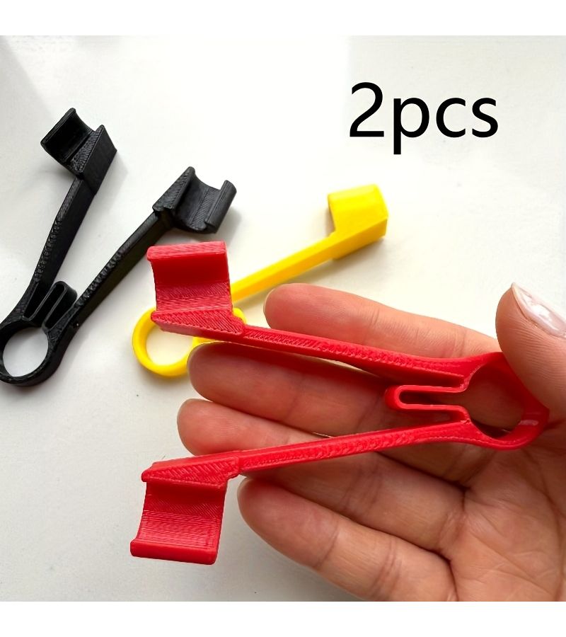 2pcs Red Single Handed Multimeter Clamp Practical Probe Holder One Hand Assist Tool Securely Holds Instrument Pointer For Adjusting Devices Recording Data Universal Compatibility For Common Pointed Probes Circuit Repair Accesories - Image 4