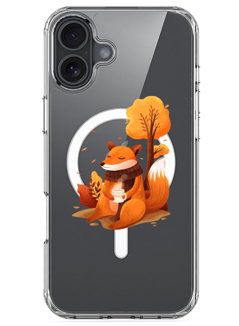 Theodor iPhone 16 Magsafe Magnetic Case Compatible with Wireless Charging, Shockproof Phone Bumper Cover - Fox - Image 1