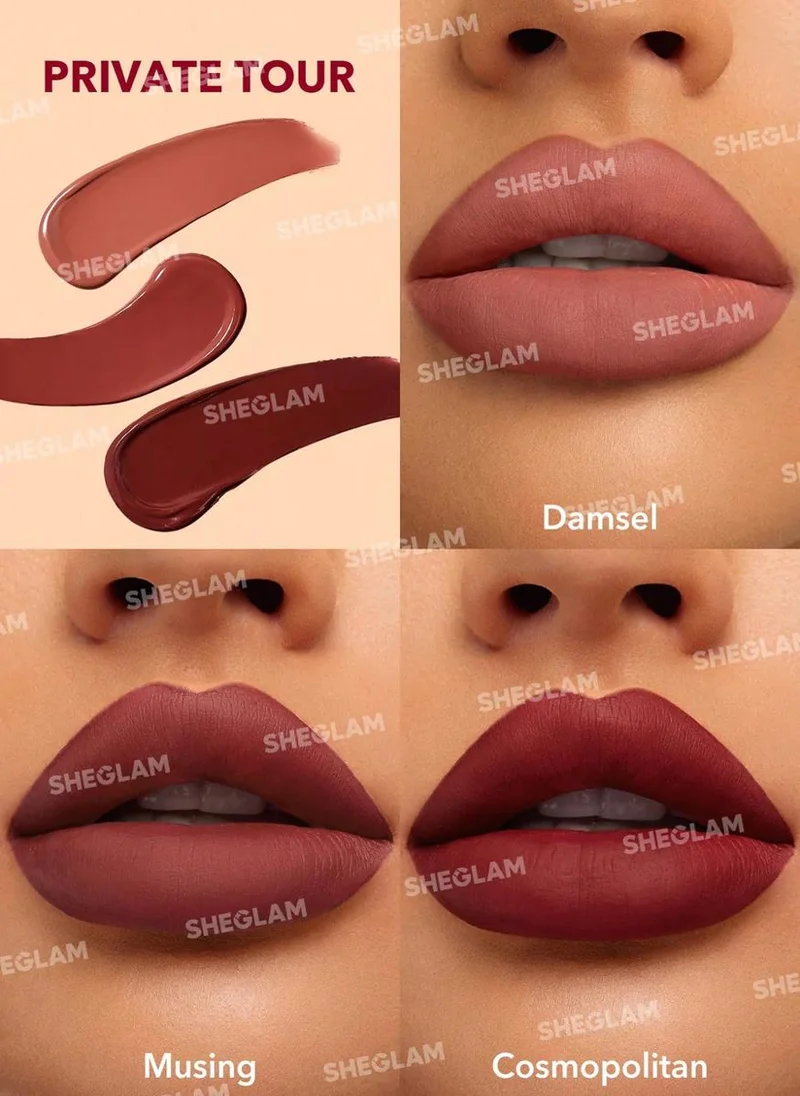 SHEGLAM Matte Allure Mini Liquid Lipstick Set-Private Tour