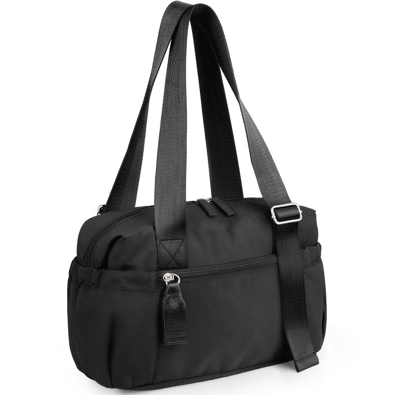 Vorspack Mini Gym Bag for Women - Small Duffle Bag Lightweight Duffel Bag with Wet Pocket Cute Sports Bag for Gym Dance Yoga - Black - Image 1