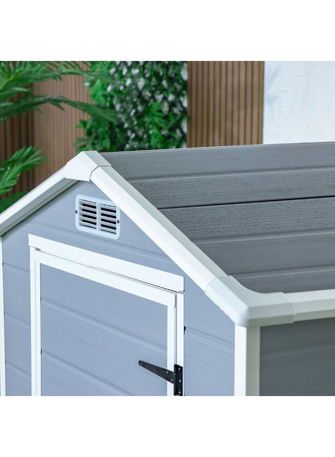 DANUBE HOME Ultra Strong Garden Storage Shed 133.5x103x202 cm - Durable Polypropylene, Ideal for Outdoor & Garden Accessories - 1 Year Warranty - Image 4