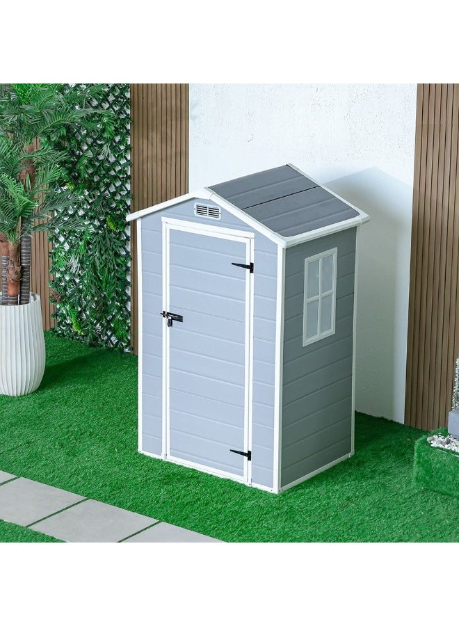 DANUBE HOME Ultra Strong Garden Storage Shed 133.5x103x202 cm - Durable Polypropylene, Ideal for Outdoor & Garden Accessories - 1 Year Warranty - Image 1