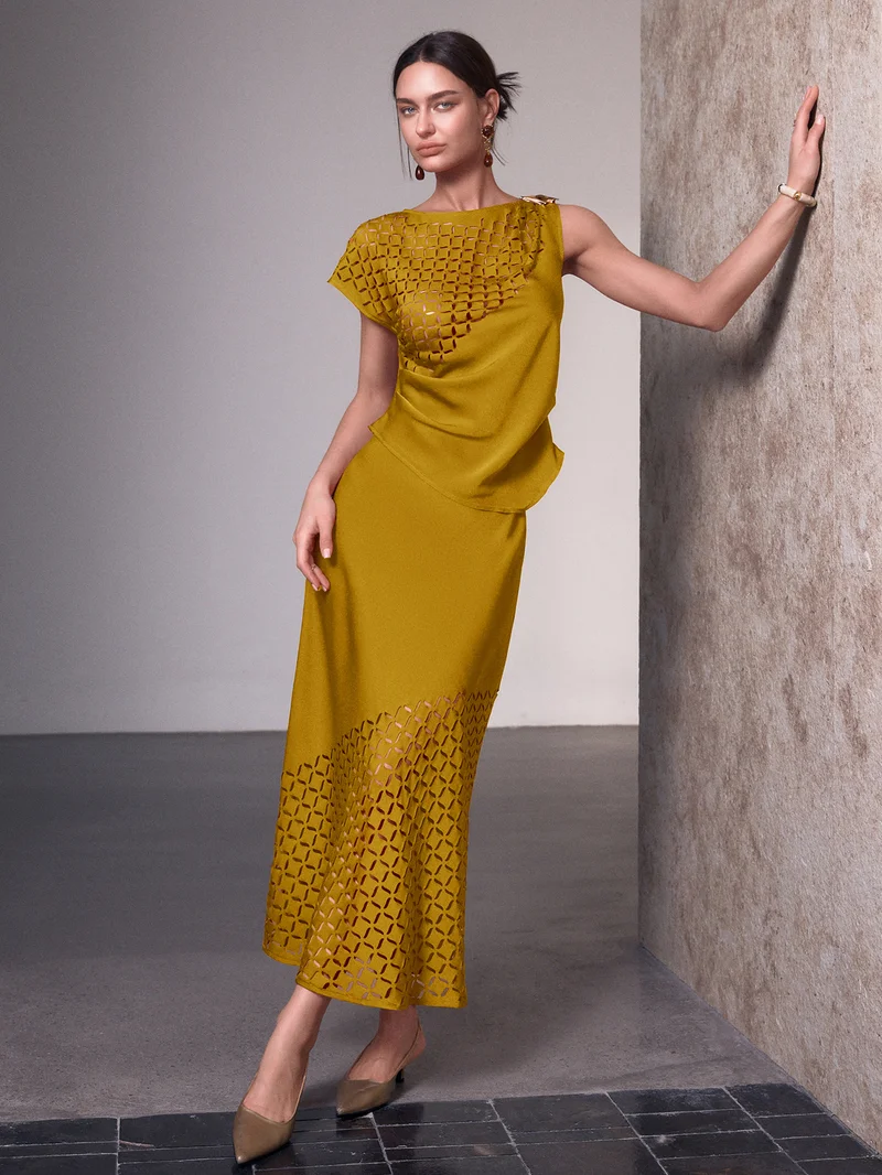 Simplee One Shoulder Sleeveless Maxi Dress, Waist Ruched, Tiered Hem, Romantic Vacation Long Dress