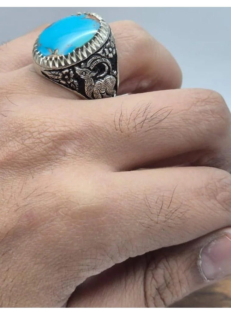 OtherMax Nashabouri turquoise ring crafted by Ghazala - Image 4