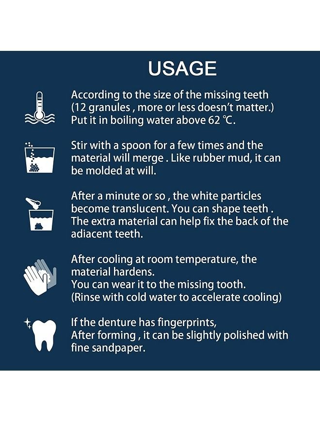 EELHOE 30ml Moldable Teeth Glue 4 Dental Tools Temporary Tooth Filling Set Difficult to Deform Smile Confidently - Image 5