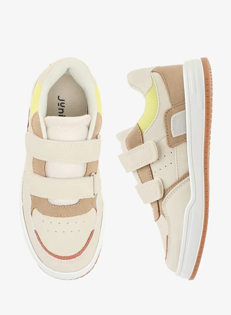 جونيورز سنيكرز أولاد بنعل خارجي بنمط ألواح مع إغلاق بشريط لاصق