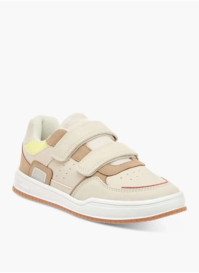 JUNIORS Boys Panelled Sneakers With Hook And Loop Closure