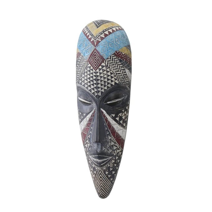 AFRICAN MASK WALL SCULPTURE HAND CARVED AFRICAN TRIBAL WALL MASK ART